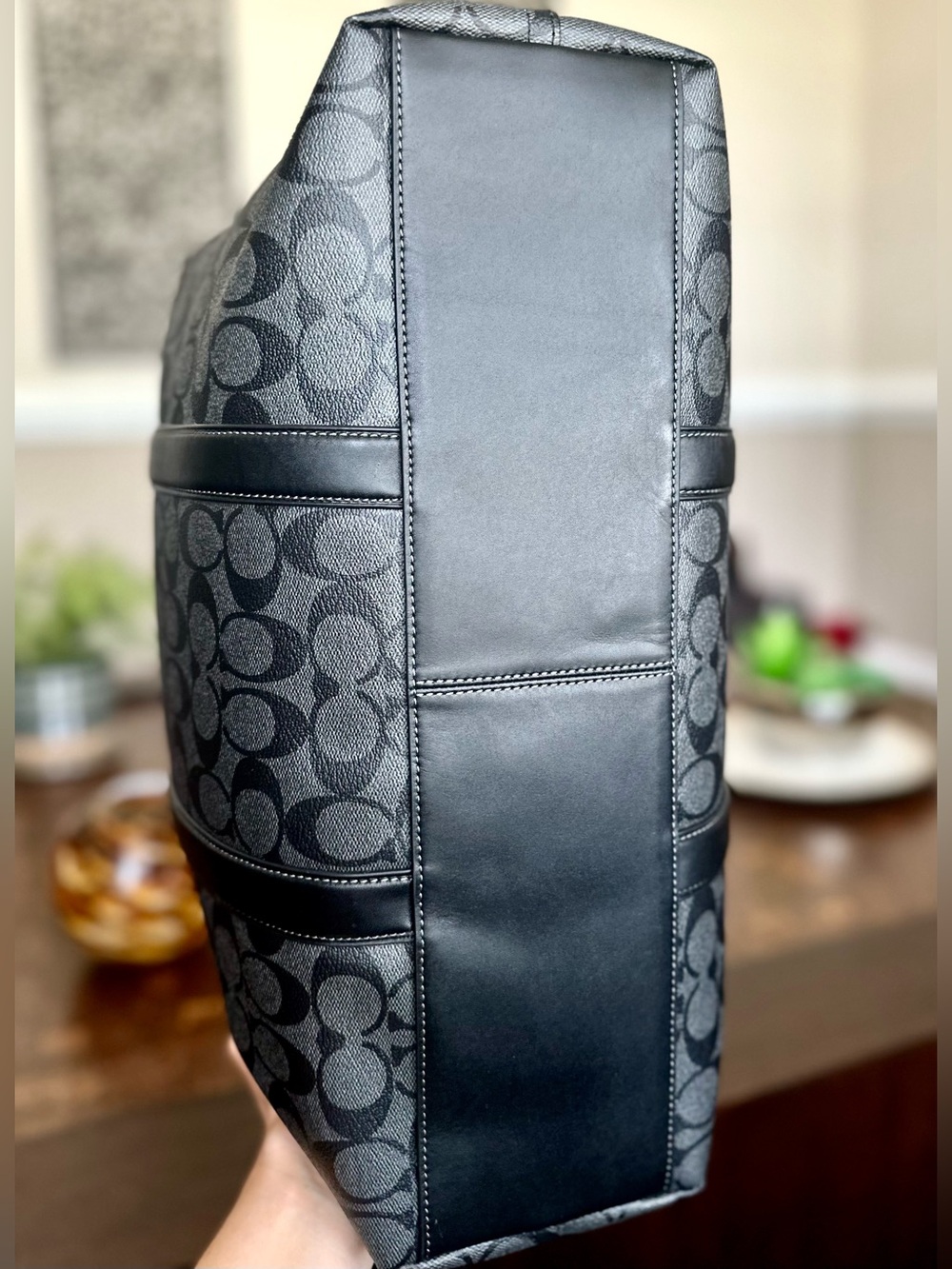 Coach Ellery Black Signature Travel Duffle NWOT - Picture 15 of 16